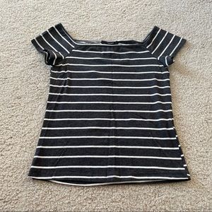 Striped Off the Shoulder Top